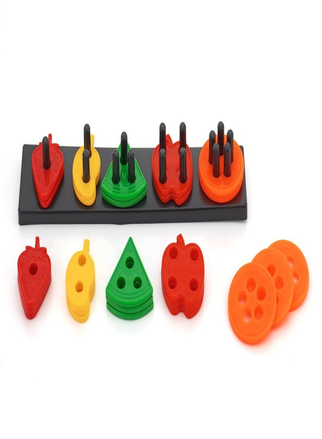 BlackZone Geometric Angle Blocks, Sorting & Stacking Toys for Toddlers and Kids Preschool, Color Stacker Shape Sorter Gift Educational Blocks Learning Toy for 1 2 3 Years Boys and Girls (Fruit Shapes) - Image 3